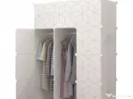 Dulap modular depozitare/Garderoba haine, alb