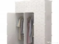 Dulap modular depozitare/Garderoba haine, alb 