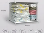 Dulap modular depozitare/Garderoba haine, alb 