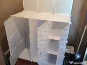 Dulap modular depozitare/Garderoba haine, alb 