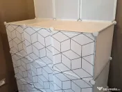 Dulap modular depozitare/Garderoba haine, alb 