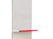 Raft cu Spate Perforat 225x95 cm – Bază 50 cm + Polita 40 cm, alb-rosu 