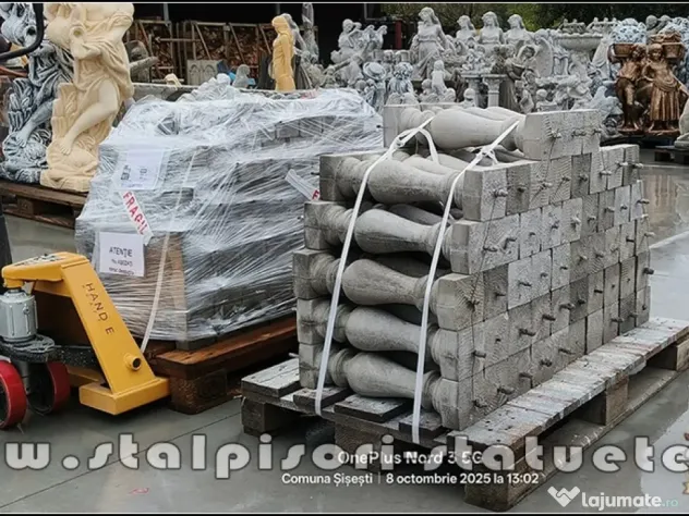 Stâlpișori, baluștri, popici, mosoare, din beton, model B8.