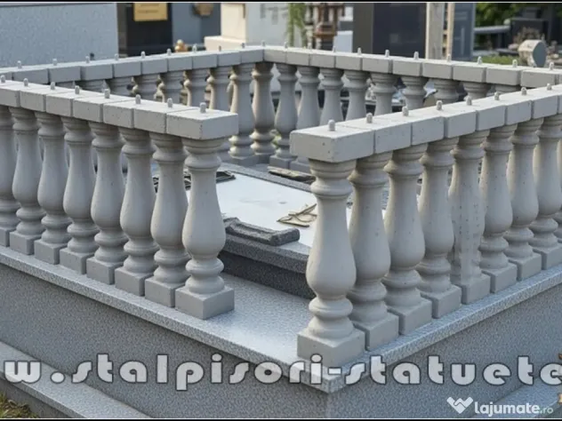 Stâlpișori, baluștri, popici, mosoare, din beton, model B8.
