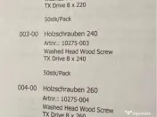 Șuruburi pentru lemn 