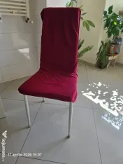 set 4 scaune 0731.044.614 bucatarie cu huse rosii 