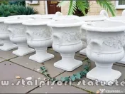 Vază vița-de-vie, alb marmorat, model V4. 