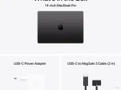 Apple MacBook Pro 14" M4 Pro, 14 nuclee CPU si 20 nuclee GPU, 24GB RAM, 1TB SSD 