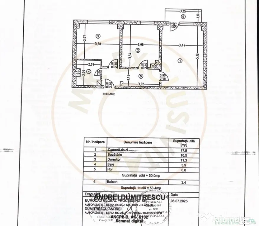 Apartament 2 camere, etaj 2, Banat ( Pediatrie)