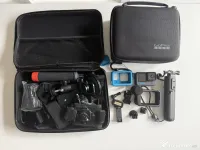 GoPro 12 Creator Edition complet + kit accesorii (apa, bike, moto) +card memorie 
