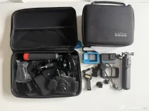 GoPro 12 Creator Edition complet + kit accesorii (apa, bike, moto) +card memorie