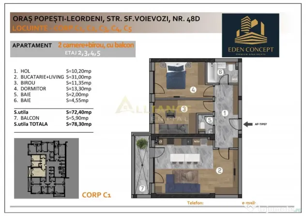 NOU Apartament 2 camere Popesti Leordeni