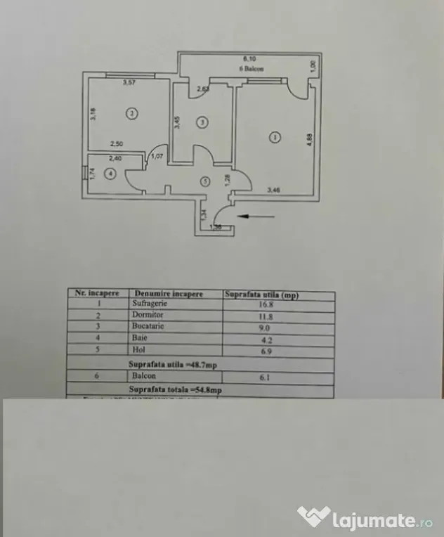 Apartament 2 camere, confort 1 decomandat, zona Obor. Etaj 4