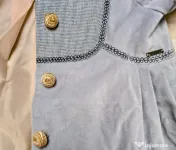 Set Palton Elegant cu buzunare & Beretă fata NOU Brand Anason 110cm 4-5 ani 