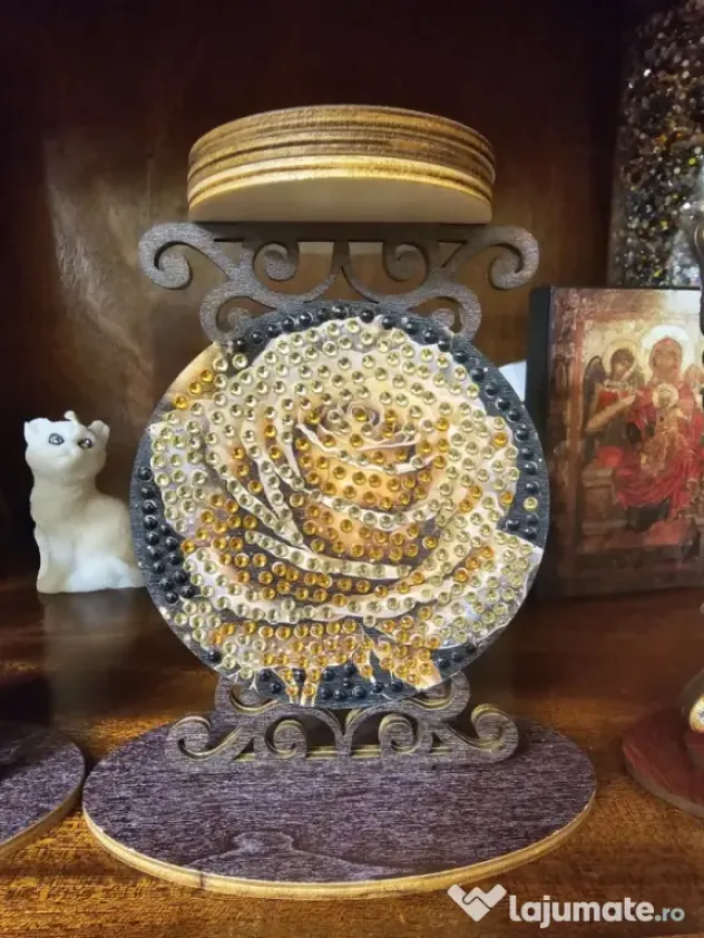 Suporturi lumanari realizate cu diamante 5D