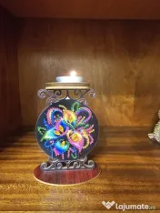 Suporturi lumanari realizate cu diamante 5D 