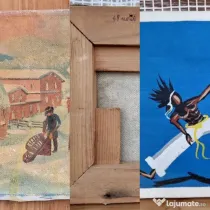 Două Tablouri Pictate Pe Pânză