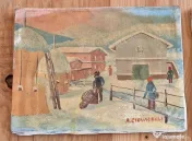 Două Tablouri Pictate Pe Pânză 