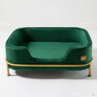 Canapea Verde - Velvet Emerald BRAUBRAU pentru Câini și Pisici 