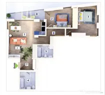 Apartament 3 camere, in constructie, zona Tractoru