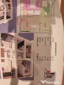Apartament 3 camere, 78 mp, zona George Enescu