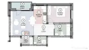 Apartament cu 2 camere 62 mp utili 