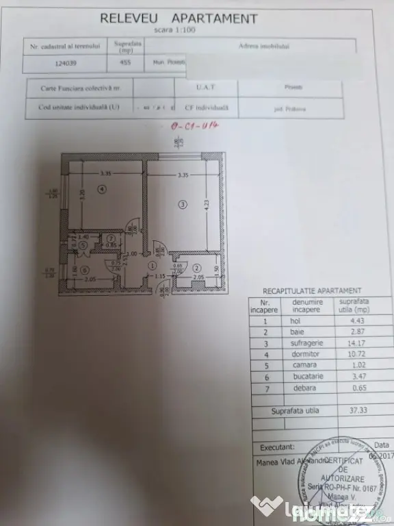 Apartament 2 camere, 37 mp, zonă Vest - Ploiesti (Prahova)