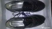 Vand pantofi de dama din piele naturala Oxford-black 