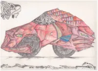 Tablou in creion - Autovehicul egiptean#6 
