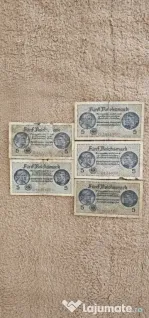 10 Bancnote 5 Reichmark,fara data,perioada 1939-1944