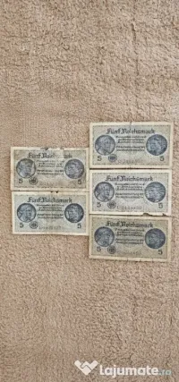 10 bancnote 5 Reichmark,fara data,perioada 1939-1944 