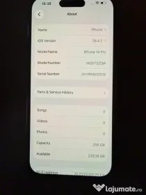 Iphone 14 pro 256 gb, baterie nouă în garanție, stare bună