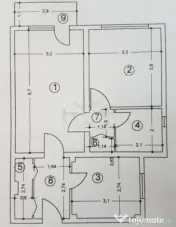 2 camere, 2/8, bloc 1989, 55mp-Sebastian 