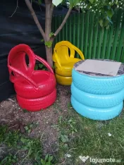 Mobilier gradina din anvelope uzate