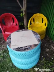 Mobilier gradina din anvelope uzate