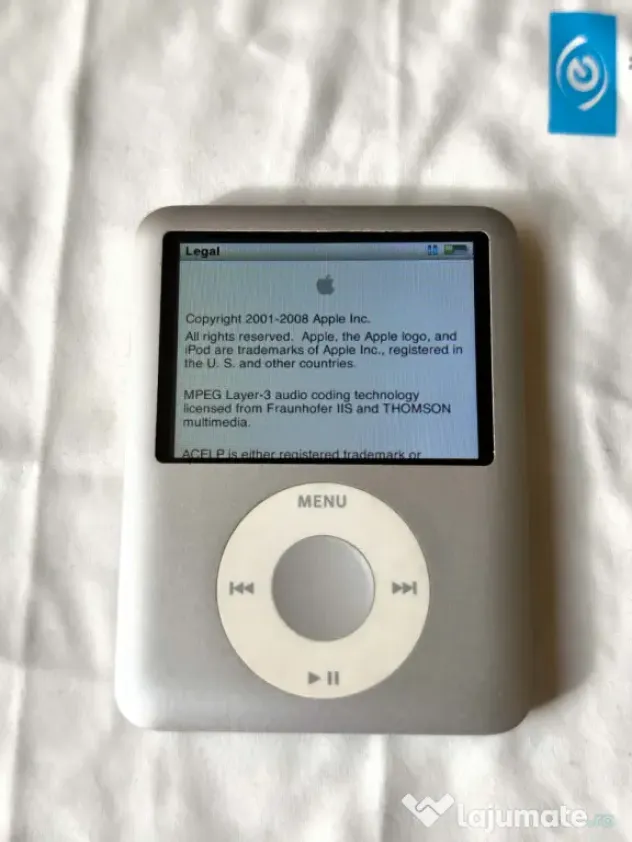 iPod Nano Generația 3 Silver 8 GB