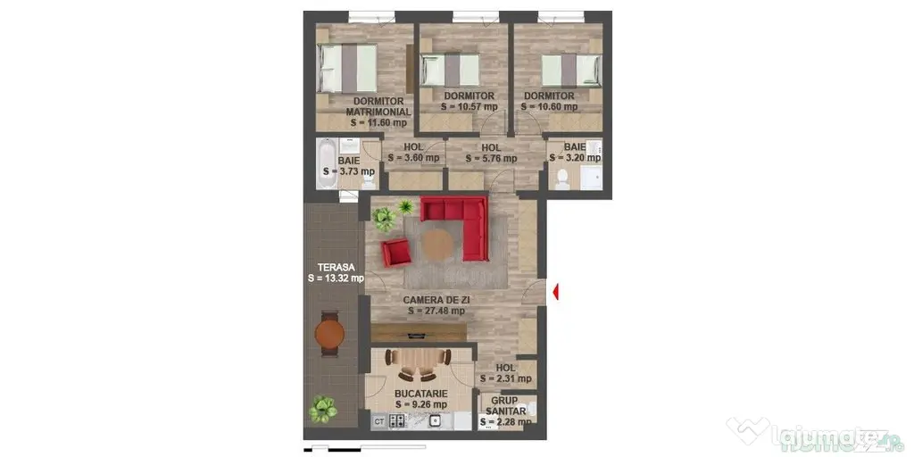 4 camere in Greenfield - Padurea Baneasa - bloc 2017 cu 2 lo