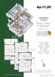 Apartament 3 camere – Confort modern, compartimentare efic 