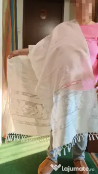 Marama / naframa veche, retro - bumbac si ata, pentru costum popular, stare buna 