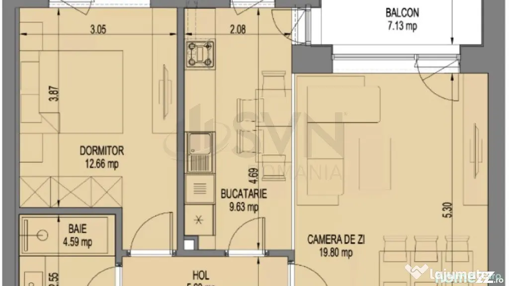 Aviatiei Nusco City 2 Camere