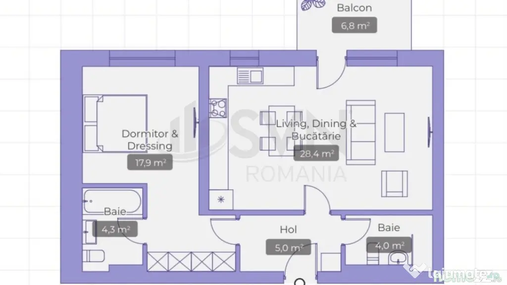 Apartament 2 camere Erou Iancu Nicolae Jollie Ville