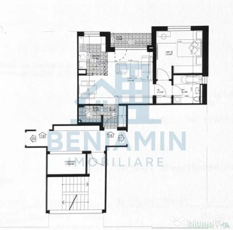 2 camere decomandate-Bloc Nou Parcare-Centrala-Mobilat-Co...