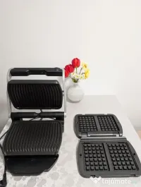 Tefal OptiGrill+ + plăci waffle, ca NOU (folosit 5x)