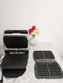 Tefal OptiGrill+ + plăci waffle, ca NOU (folosit 5x)