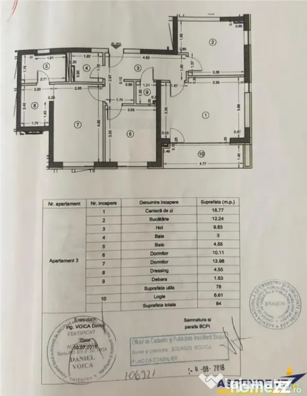 3D! Apartament 3 camere,mobilat,echipat, parcare privata,Kas