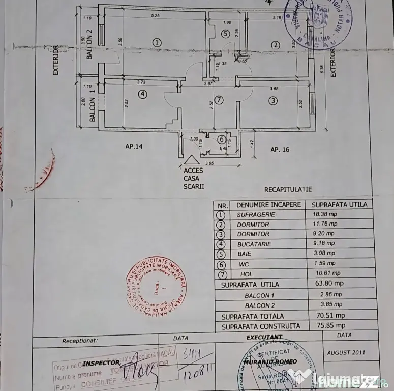 Apartament 3 camere decomandate/Zona Mioriței-Banca Națion