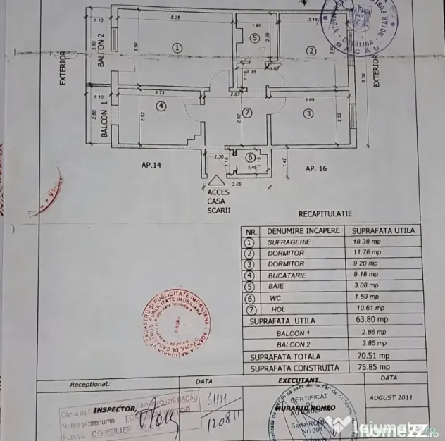 Apartament 3 camere decomandate/Zona Mioriței-Banca Națion