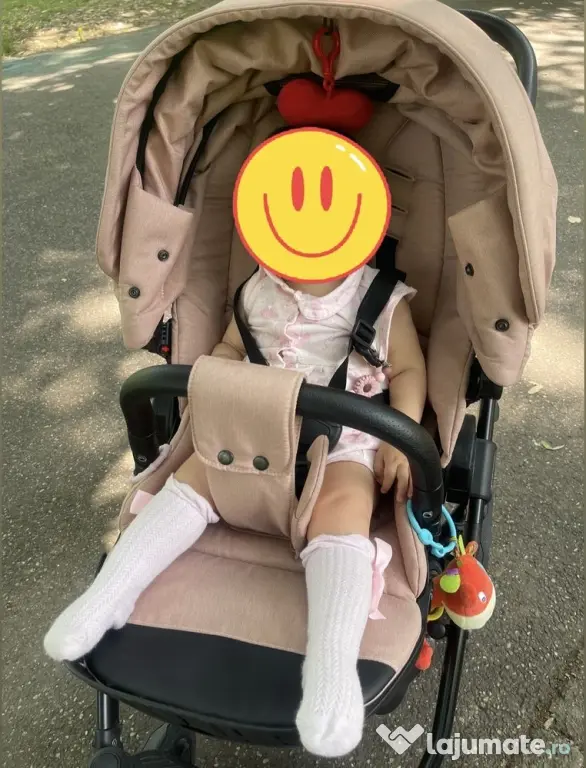 Carucior bebe Adamex Porto Roz 3 in 1