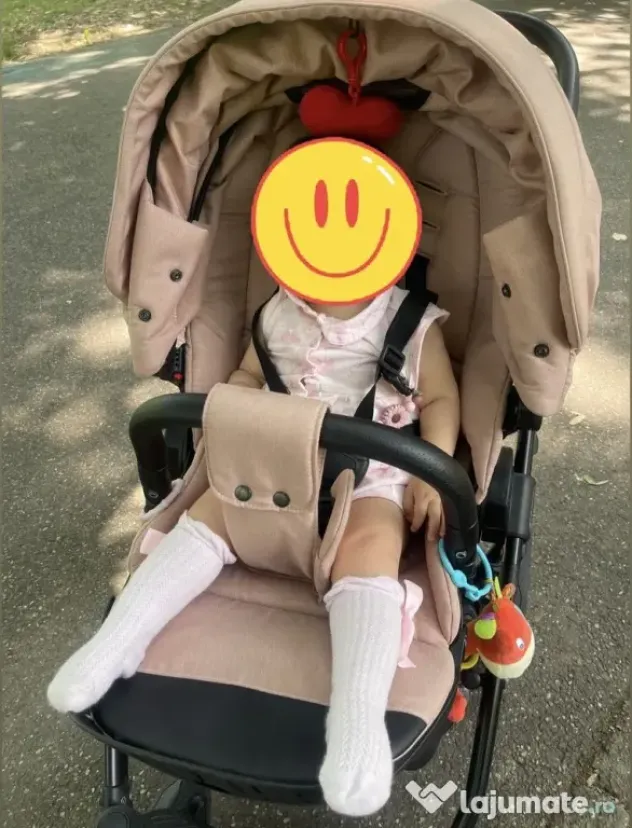 Carucior bebe Adamex Porto Roz 3 in 1