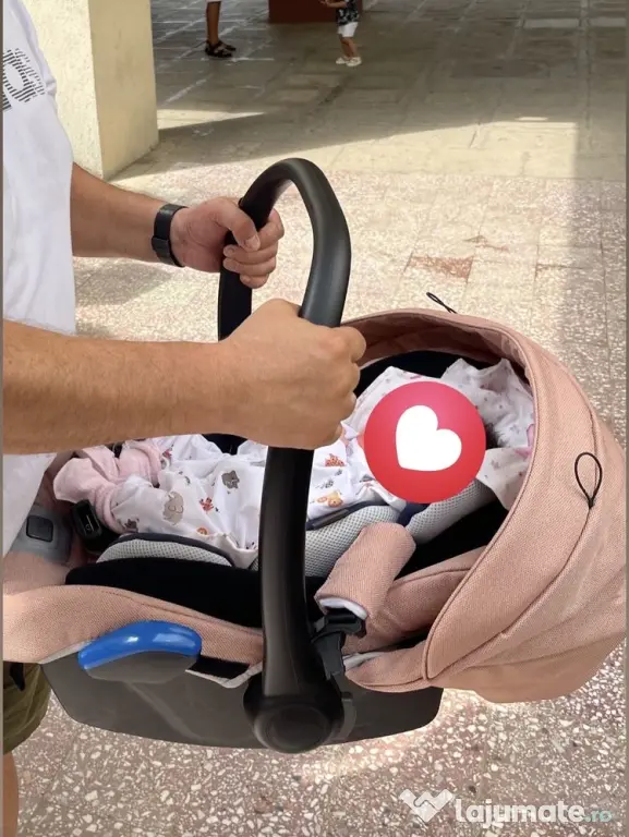 Carucior bebe Adamex Porto Roz 3 in 1